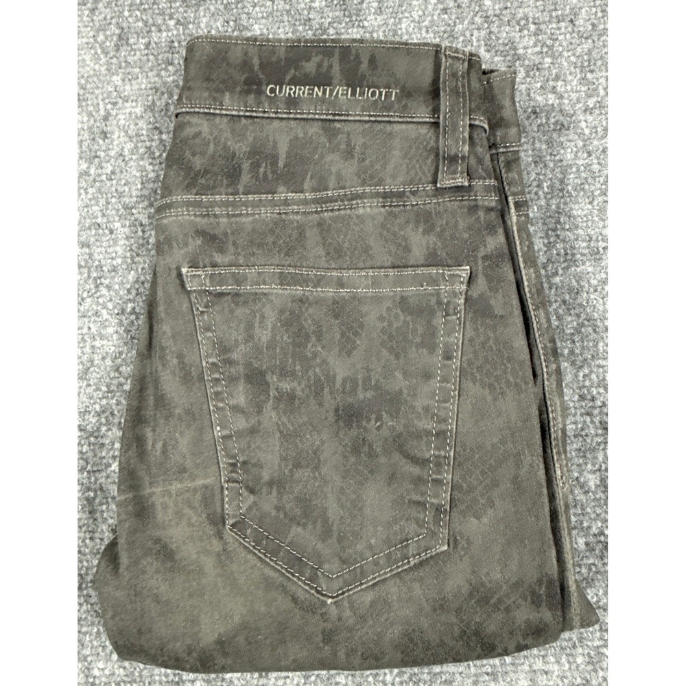 Current/Elliott Soho Zip Stiletto Women 23 Dirty Paws Animal Print Skinny Jeans